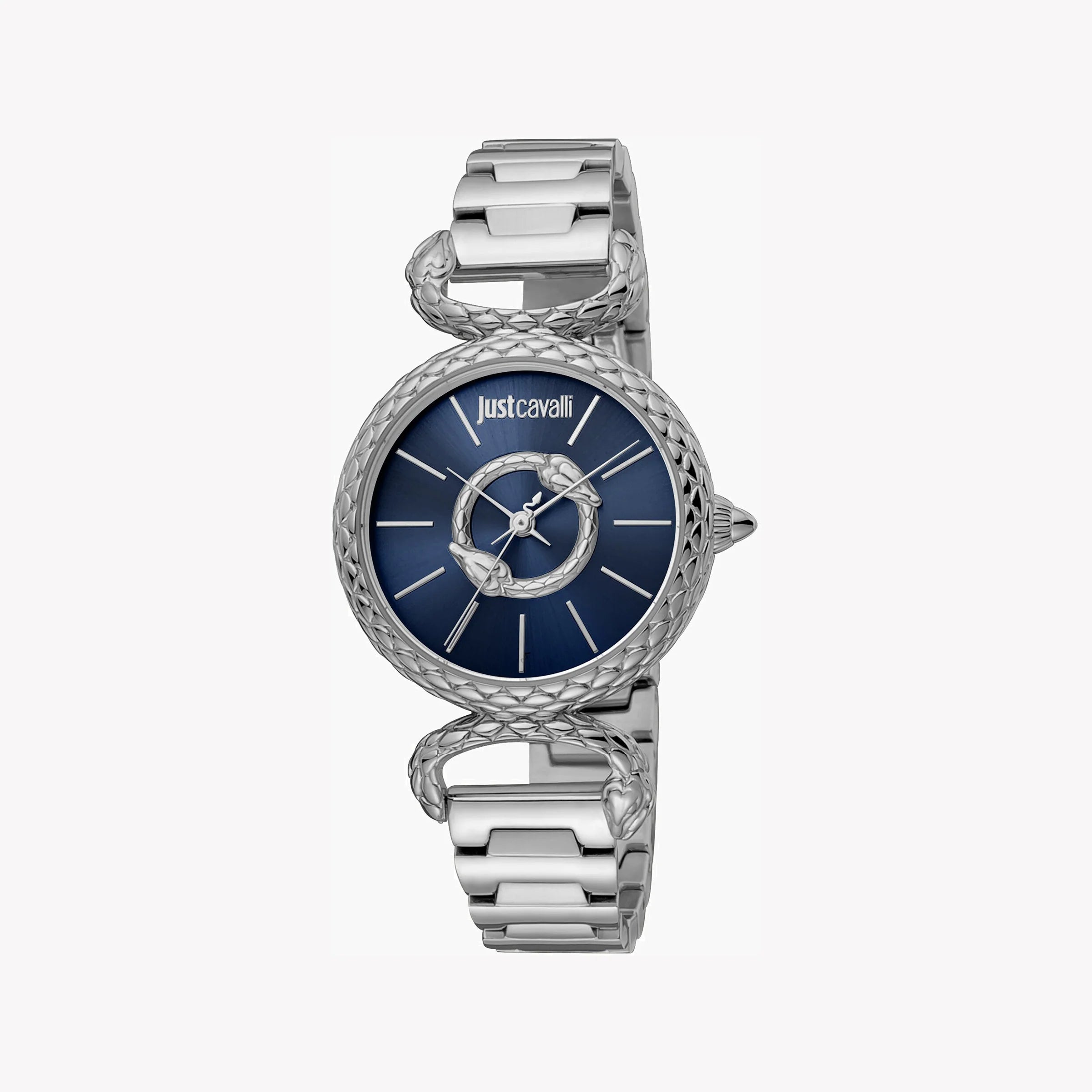 JUST CAVALLI Women's Watch with Silver Stainless Steel Case and Silver Stainless Steel Band