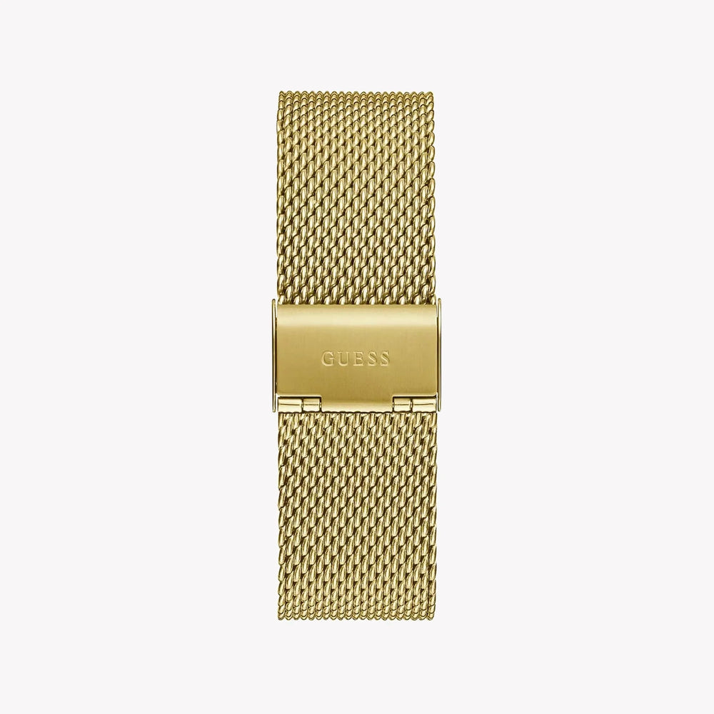 Guess Unisex Gold Stainless Steel Watch, Black Dial | Gw0702g1 by i-watch
