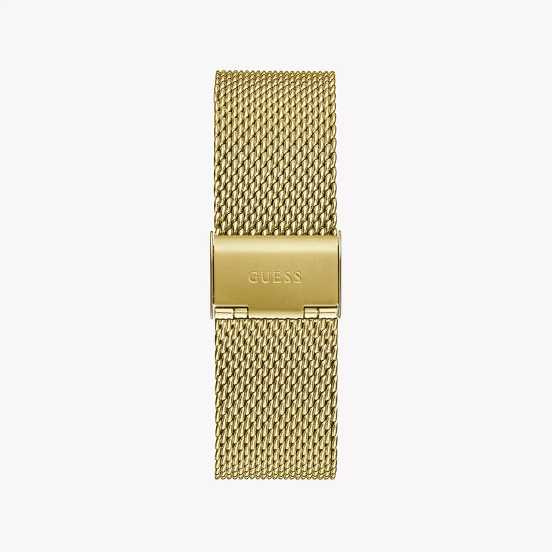 Guess Unisex Gold Stainless Steel Watch, Black Dial | Gw0702g1 by i-watch