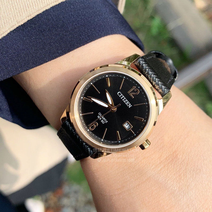 CITIZEN EU6078-09E - ELEGANTLY BOLD WOMEN'S TIMEPIECE with Gold Tone & Black Stainless Steel Band-i-Watch-3