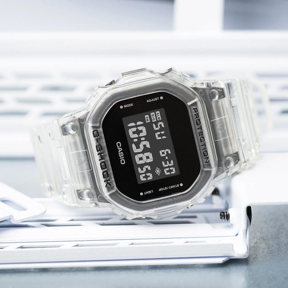 G-Shock Men's Silver Resin Watch, White Band | Dw-5600ske-7dr by i-watch