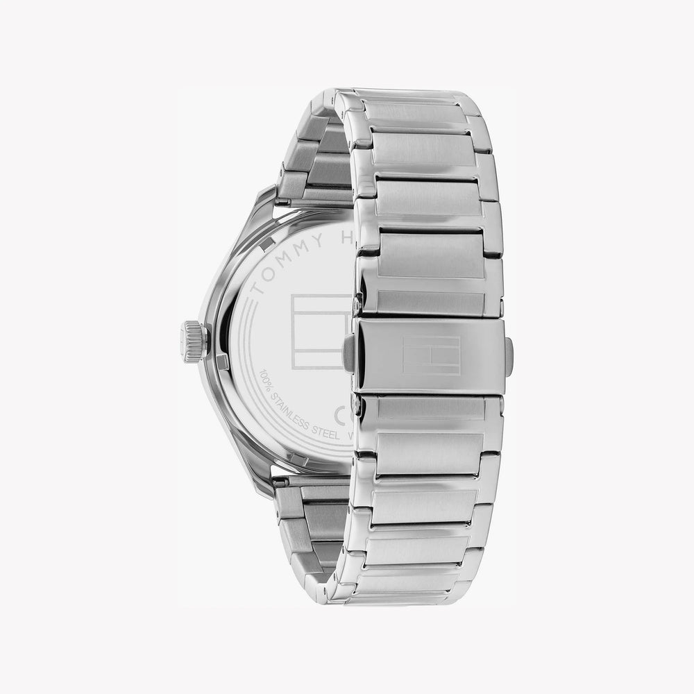 Tommy Hilfiger Men's Silver Watch, Blue Dial | 1674785 by i-watch
