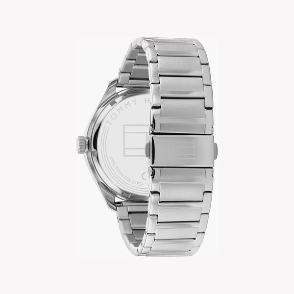Tommy Hilfiger Men's Silver Watch, Blue Dial | 1674785 by i-watch