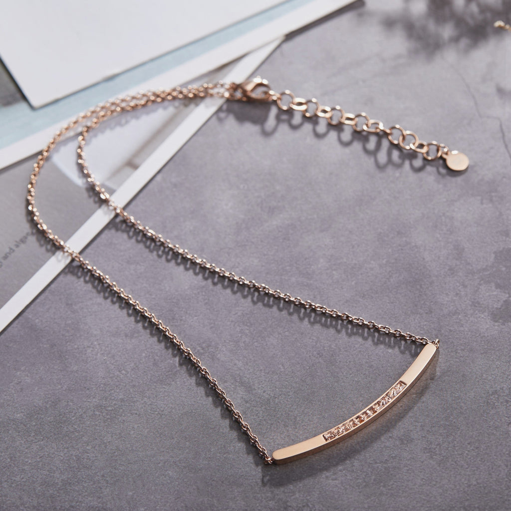 Zink Women's Rose Gold Stainless Steel Necklace | Zfnl001rgs