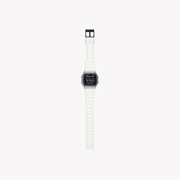 Casio A168xes-1b Digital Watch, Chrome/White | A168xes-1b by i-watch