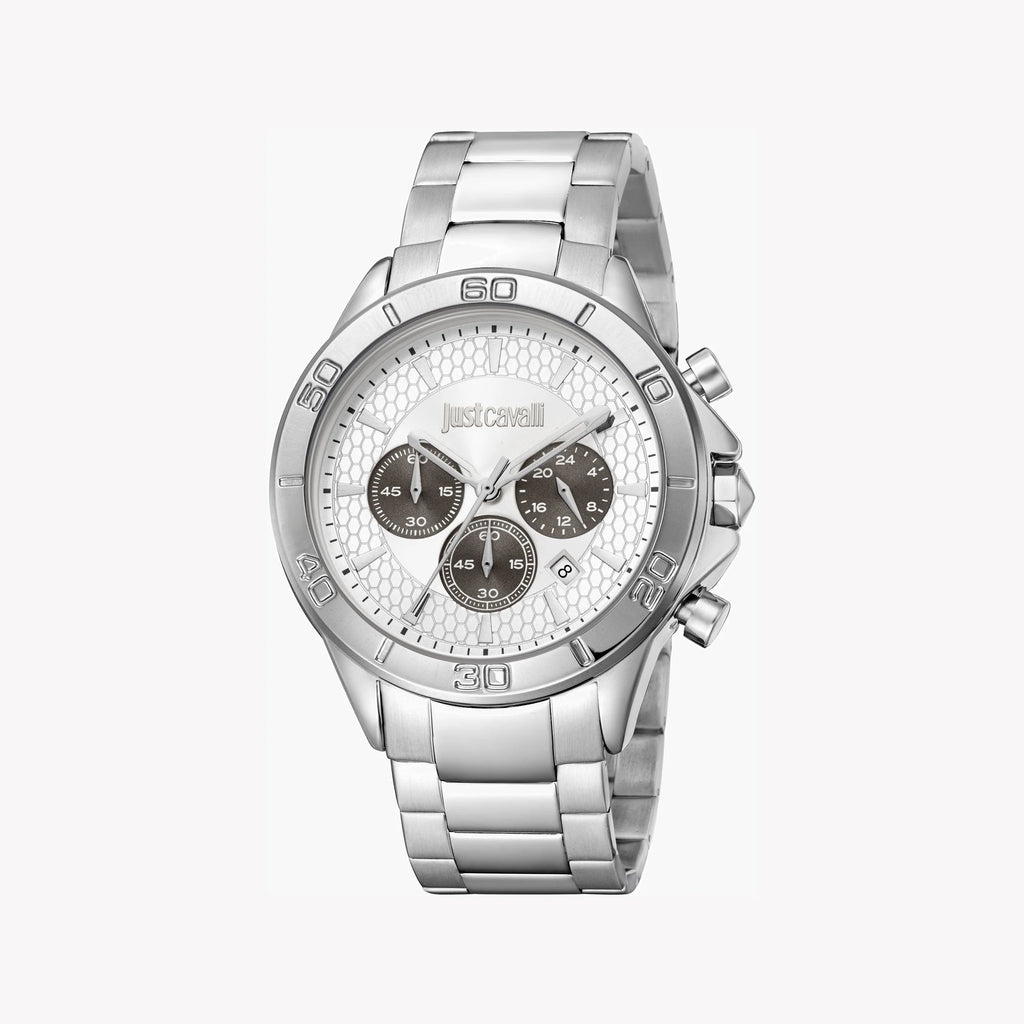 JUST CAVALLI ALLURE - ELEGANT SILVER MEN'S WATCH WITH ALLOY STEEL CASE