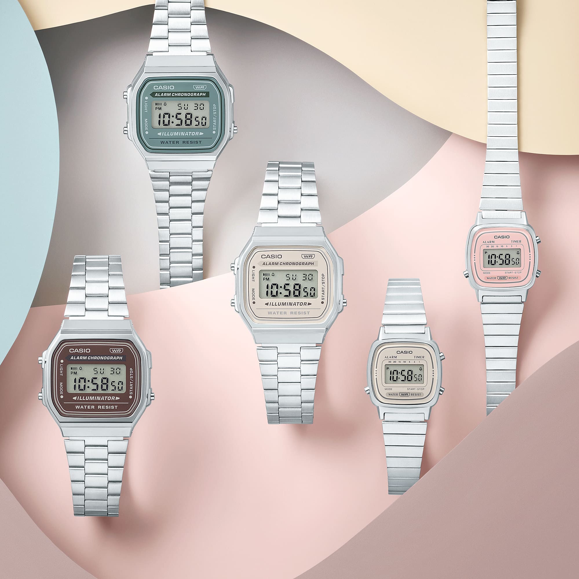 CASIO A168WA-8AY BOLD VERSATILITY - SPORTY DIGITAL WATCH WITH STYLISH SILVER BAND-i-Watch-3