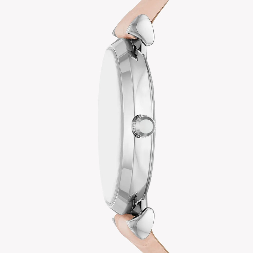 EMPORIO ARMANI AR11543 - ELEGANT TIMEPIECE WITH PINK LEATHER BAND & SILVER DIAL-i-Watch-2