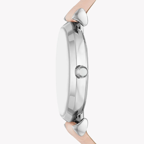 Emporio Armani Women's Pink Leather Watch, Silver Case | Ar11543 by i-watch