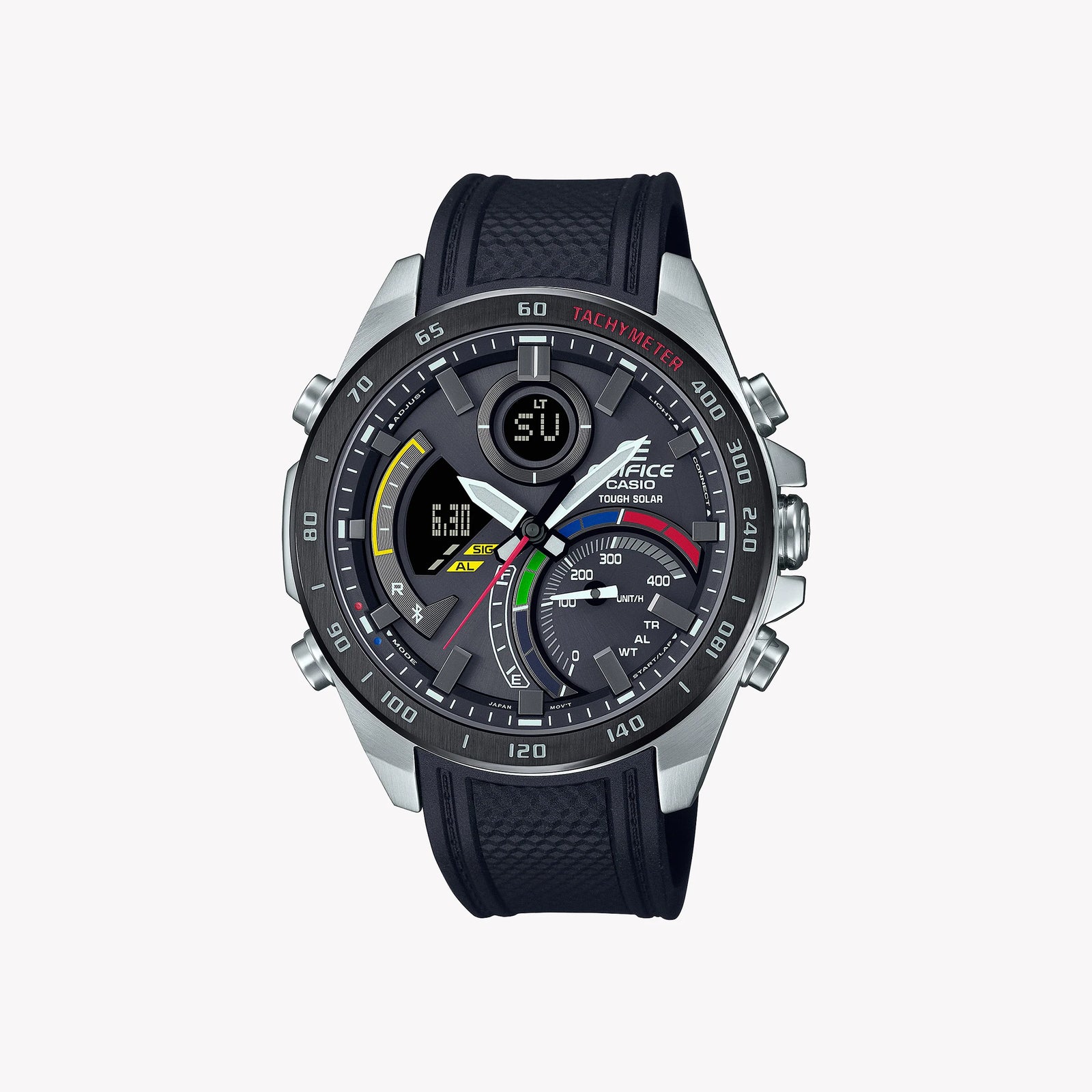 Ecb Men's Stainless Steel Watch, Black Resin Strap | Ecb-900mp-1aef by i-watch