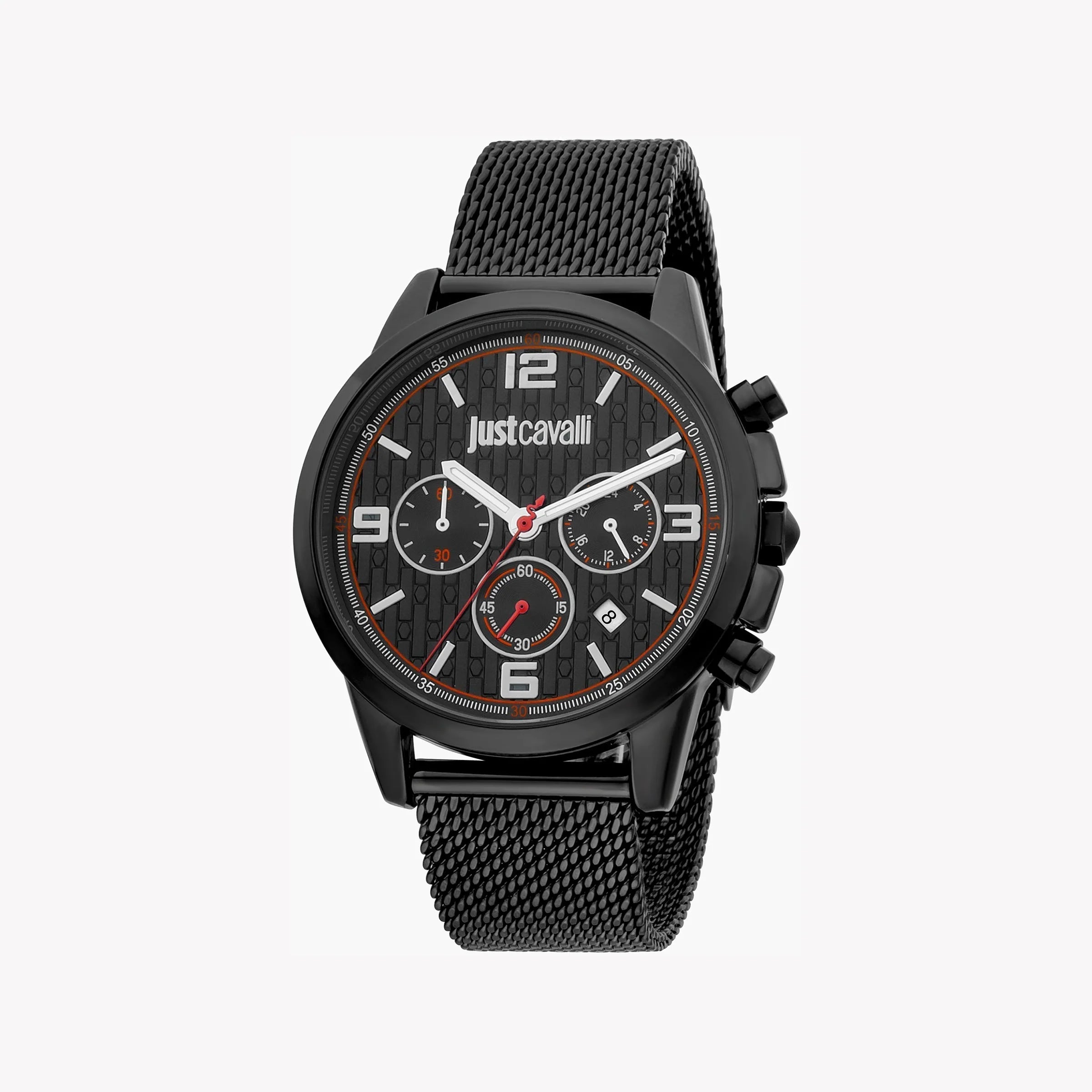 JUST CAVALLI JC1G175M0065 - ELEGANT BLACK STAINLESS STEEL MEN'S TIMEPIECE