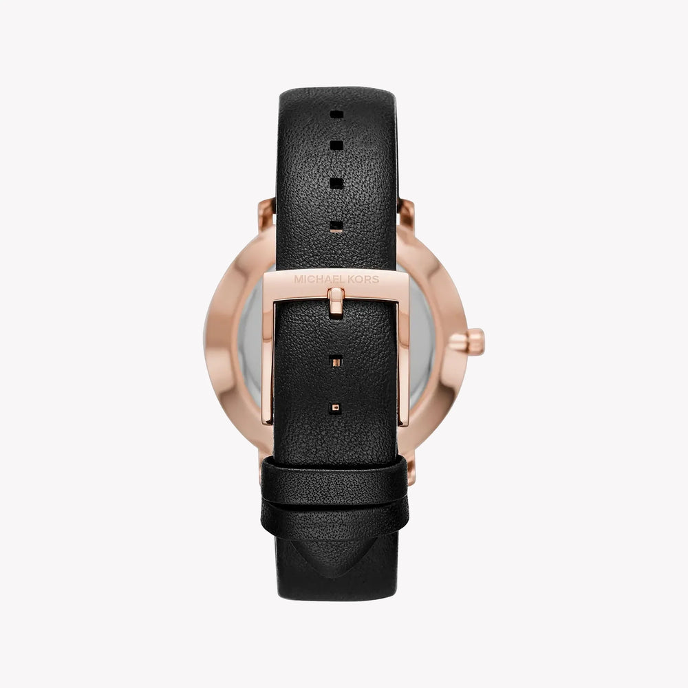 Michael Kors Women's Rose Gold Watch, Black Leather | Mk2834 by i-watch