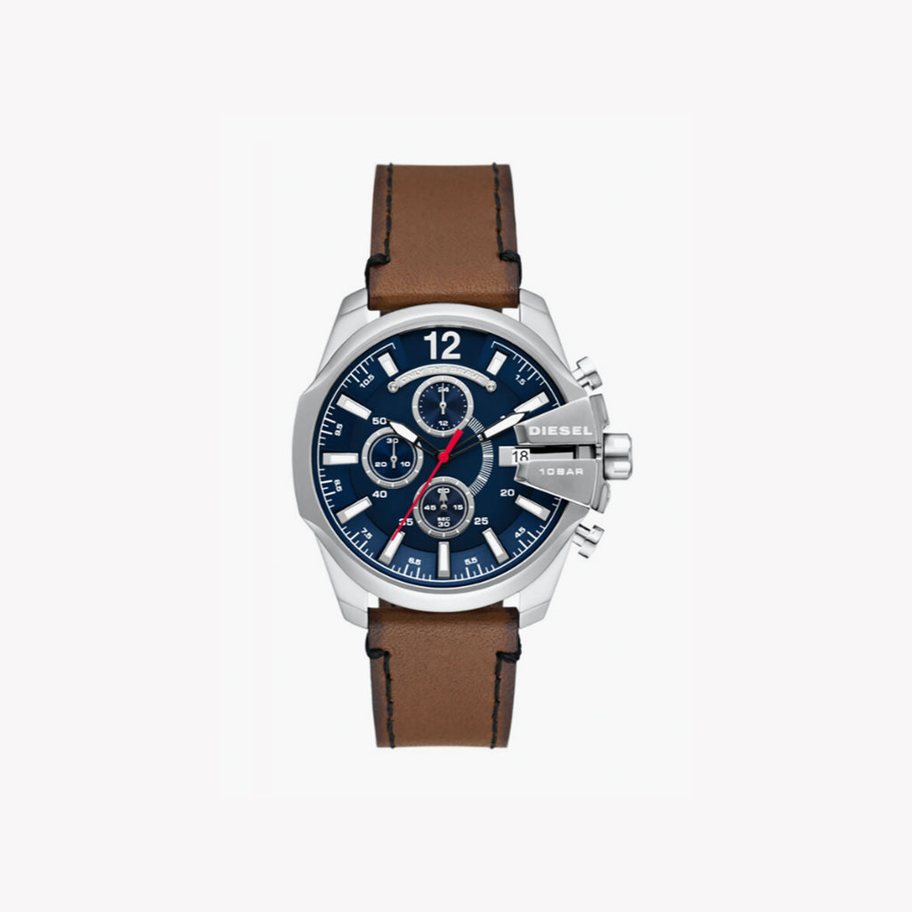 DIESEL DZ4599 DYNAMIC ADVENTURER - MEN'S STYLISH CHRONOGRAPH WITH BROWN LEATHER BAND