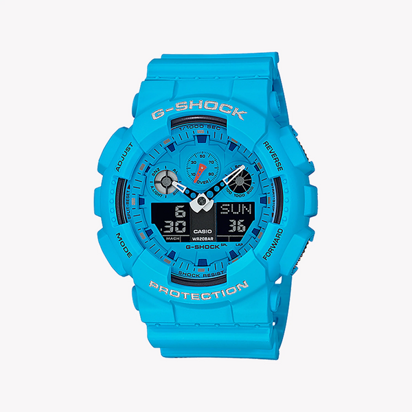 G-Shock Ga-100rs-2adr - Bold Adventure Unisex Watch With Vibrant Blue Resin Band & Rugged Digital Features by i-watch