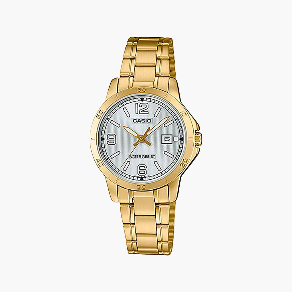 Casio MTP-V004G-7B2 - Bold Gold Watch for Modern Men-i-Watch