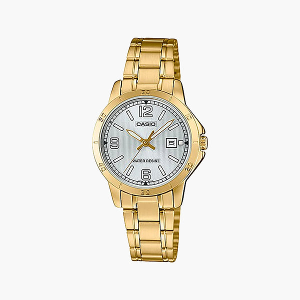Casio Men's Gold Watch, White Dial | Mtp-V004g-7b2 by i-watch