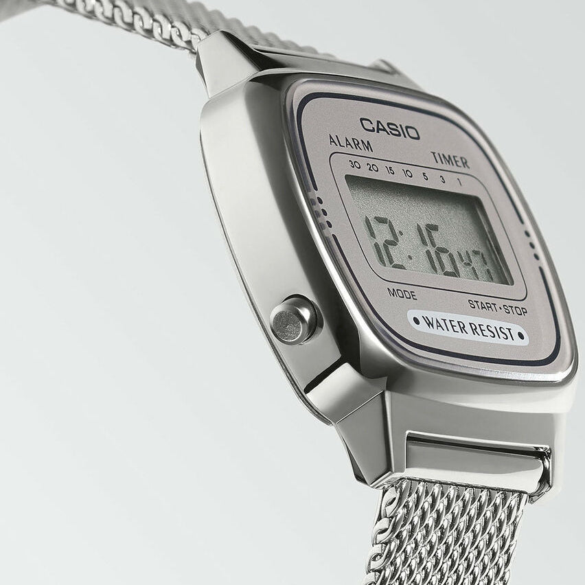 CASIO LA670WEM-7EF ELEGANT PRECISION - SILVER DIGITAL WATCH FOR THE MODERN WOMAN-i-Watch-3