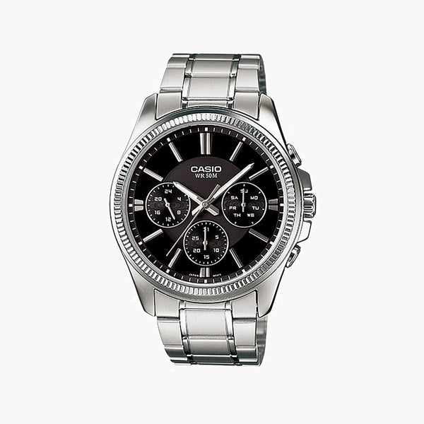 Casio Men's Silver Stainless Steel Watch, Elegant Design | Mtp-1375d-1avdf by i-watch
