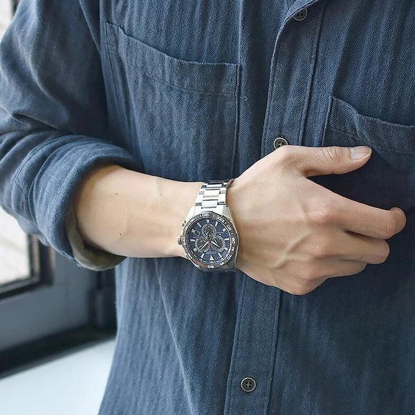 Citizen Cb5034-82l - Elegantly Innovative Eco-Drive Men's Watch With Blue Dial & Silver Stainless Steel Band by i-watch