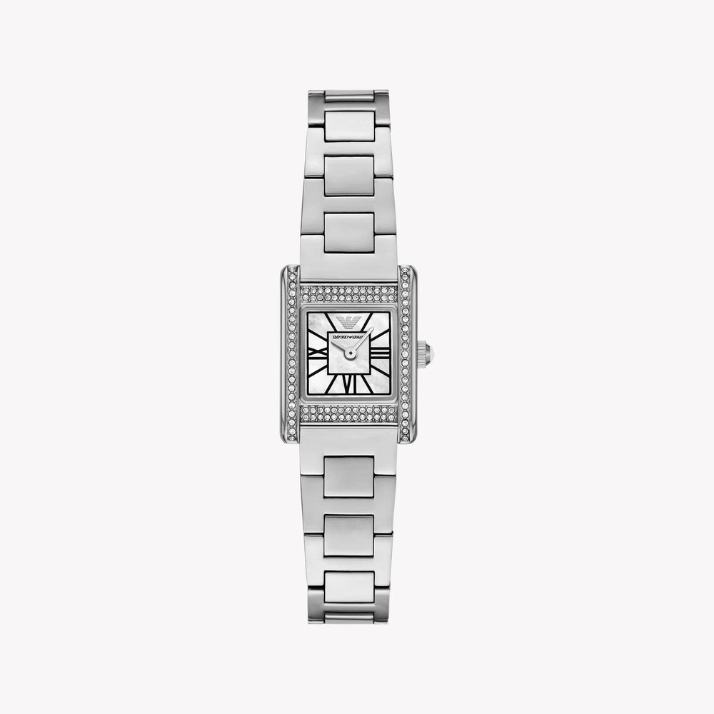 Emporio Armani Women's Silver Watch, White Dial | Ar11662 by i-watch