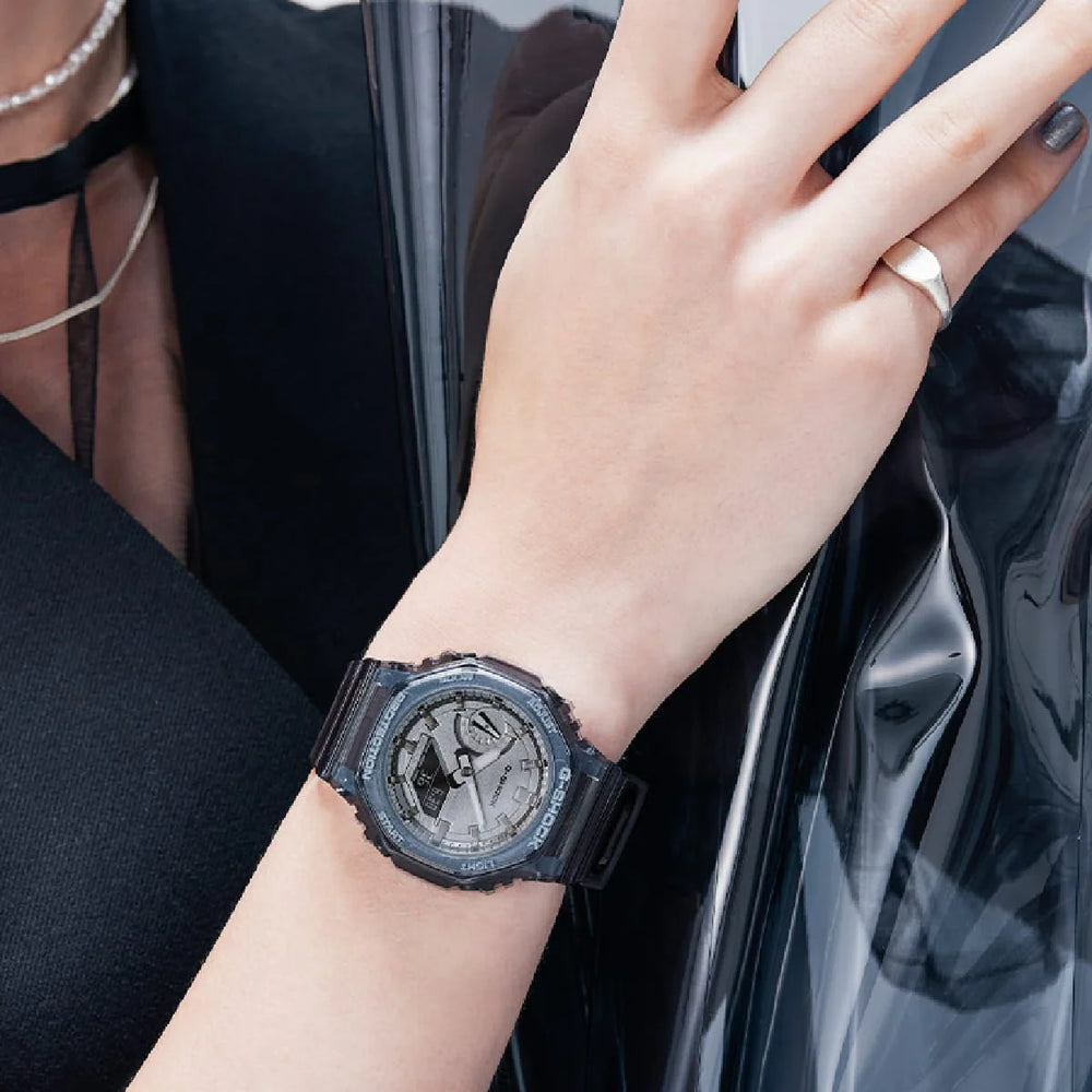 G-Shock Women's Gray Resin Watch, Gray Dial | Gma-S2100sk-1adr by i-watch