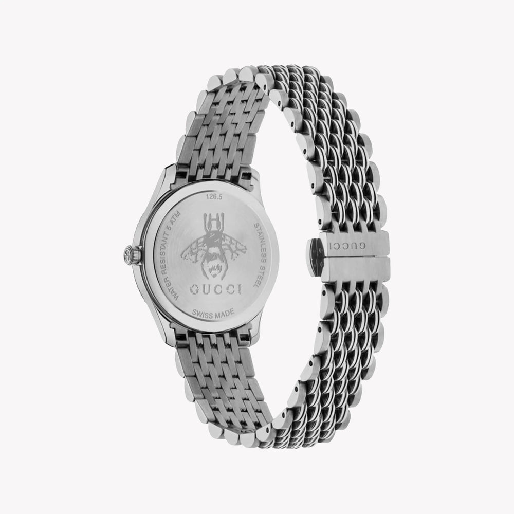 Gucci Women's Silver Stainless Steel Watch, Silver Dial | Ya1265019 by i-watch