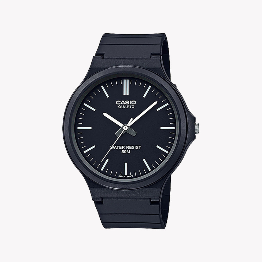 CASIO MW-240-1EVDF ENDURING ELEGANCE - MINIMALIST MEN'S TIMEPIECE WITH BLACK ON BLACK DESIGN