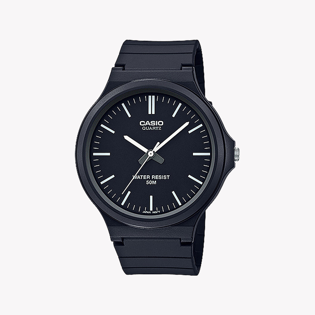 CASIO MW-240-1EVDF ENDURING ELEGANCE - MINIMALIST MEN'S TIMEPIECE WITH BLACK ON BLACK DESIGN