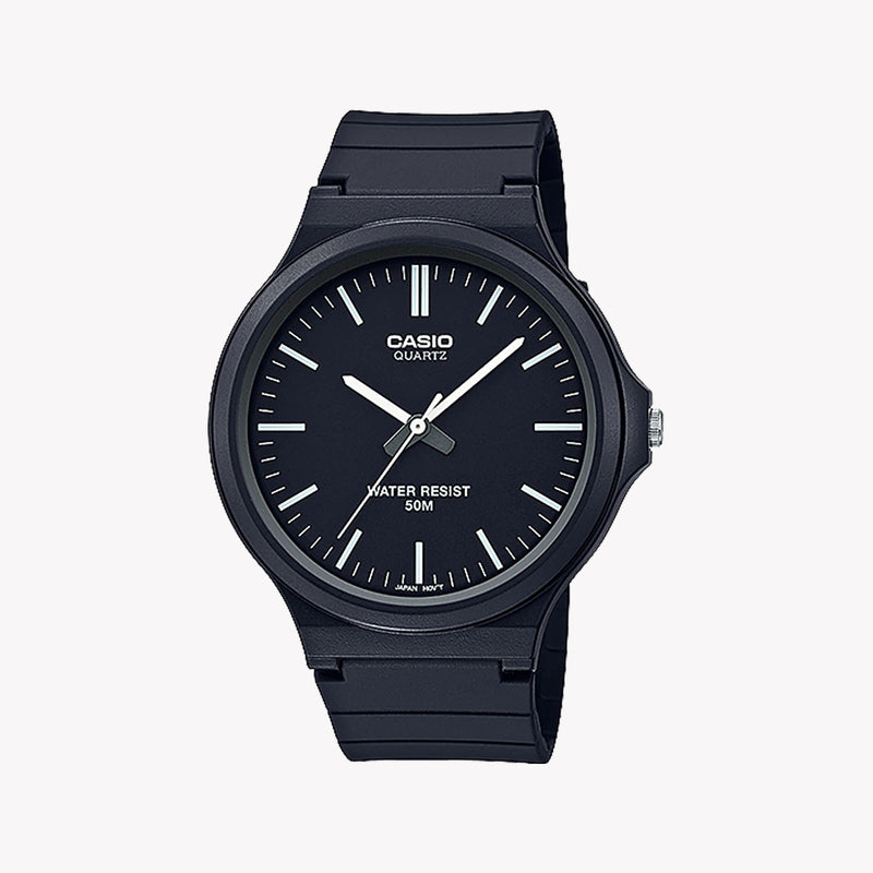 CASIO MW-240-1EVDF ENDURING ELEGANCE - MINIMALIST MEN'S TIMEPIECE WITH BLACK ON BLACK DESIGN