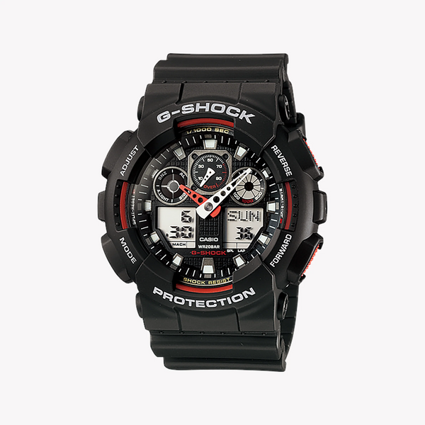 G-Shock Men's Black Resin Watch, Digital Dial | Ga-100-1a4 by i-watch