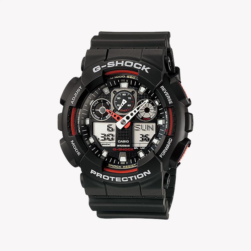 G-Shock Men's Black Resin Watch, Digital Dial | Ga-100-1a4 by i-watch