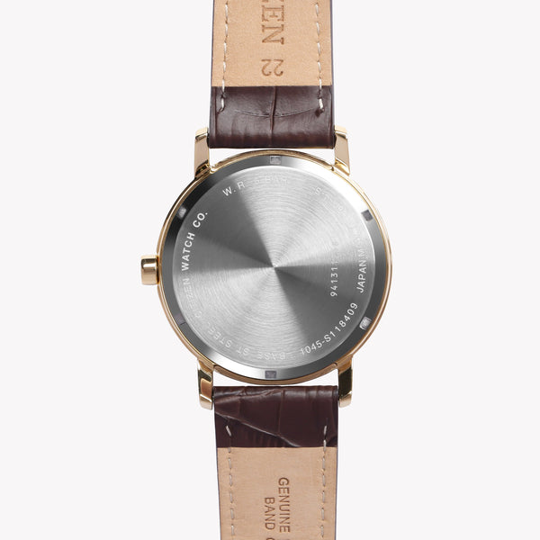 Citizen Men's Gold Watch, Brown Leather | Be9182-06e by i-watch
