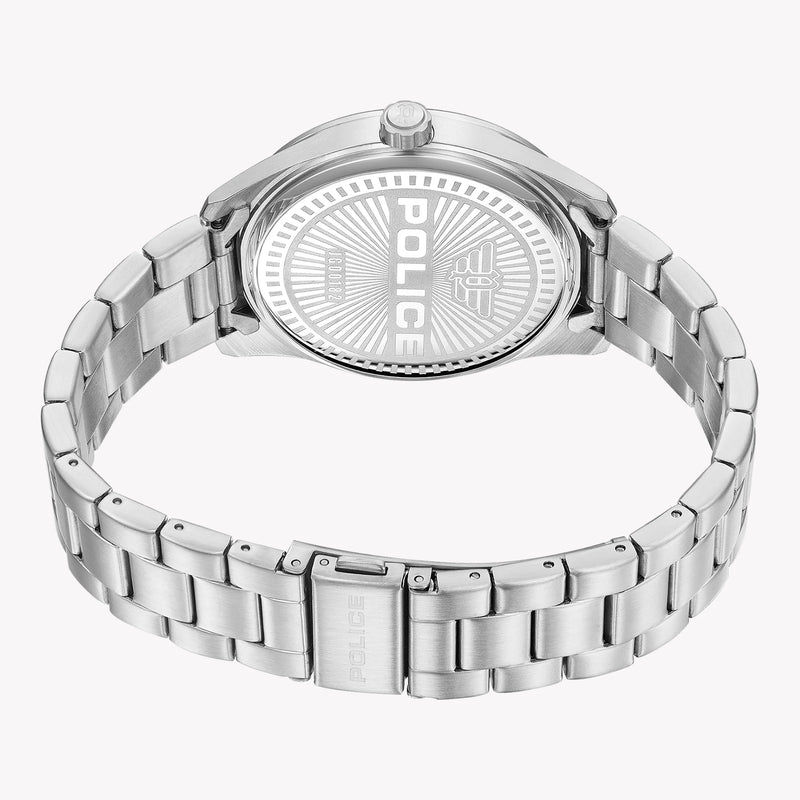 Police Men's Silver Stainless Steel Watch, Blue Dial | Pewjg0018203 by i-watch