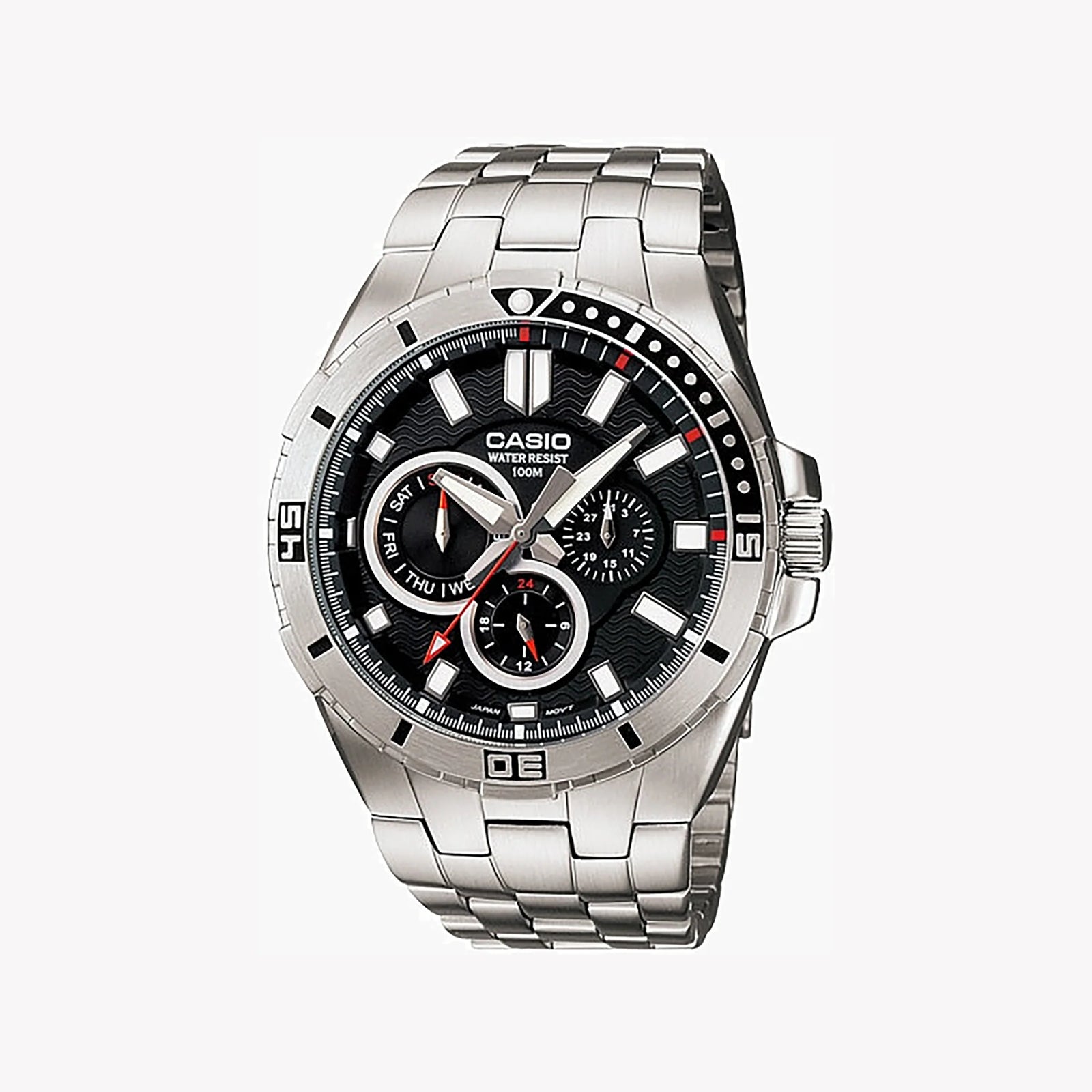 Casio Mtd-1060d-1avdf Dynamic Adventurist - Men's Elegant Stainless Steel Timepiece by i-watch