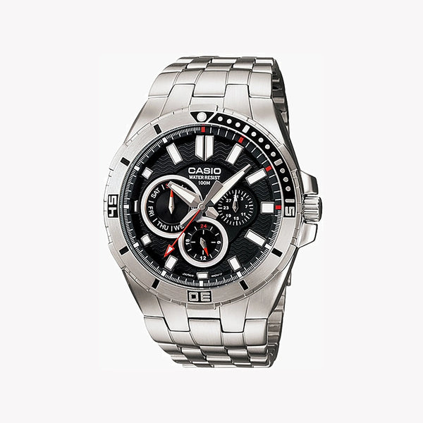 Casio Mtd-1060d-1avdf Dynamic Adventurist - Men's Elegant Stainless Steel Timepiece by i-watch