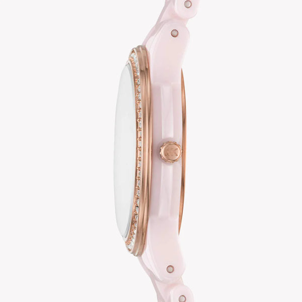 Michael Kors Women's Pink Stainless Steel Watch, Rose Gold Dial | Mk6622 by i-watch