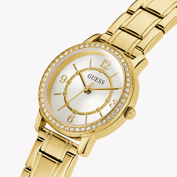 Guess Women's Gold Stainless Steel Watch, White Dial | Gw0468l2 by i-watch
