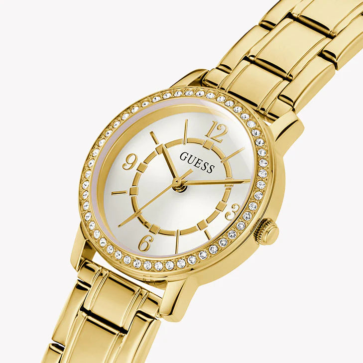 Guess Women's Gold Stainless Steel Watch, White Dial | Gw0468l2 by i-watch