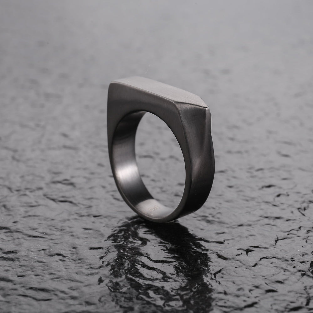 Zink Men's Black Stainless Steel Ring | Zjrg027gn