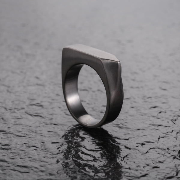 Zink Men's Black Stainless Steel Ring | Zjrg027gn