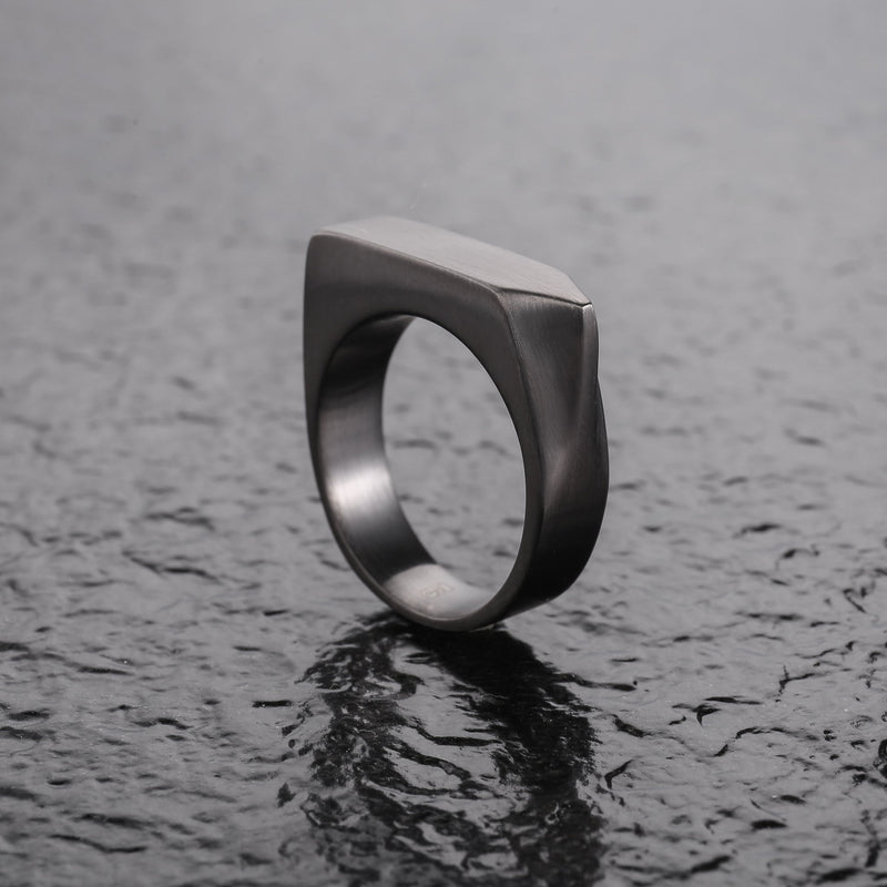 Zink Men's Black Stainless Steel Ring | Zjrg027gn