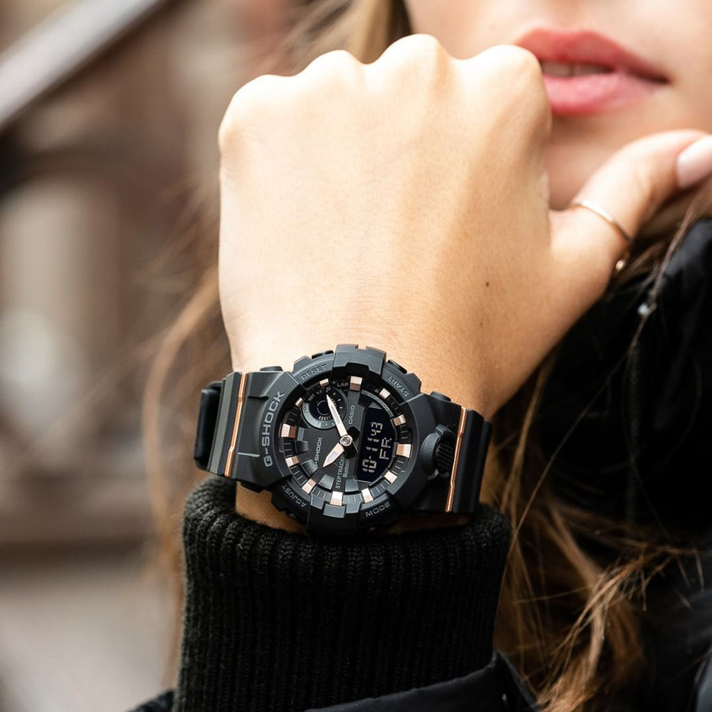 CASIO G-SHOCK GMA-B800-1ADR STYLISH STRONGHOLD - WOMEN'S COMPACT TIMEPIECE WITH BLACK RESIN BAND-i-Watch-2