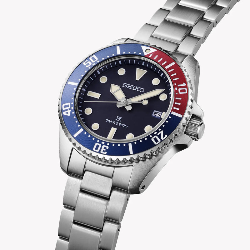 Seiko Men's Silver Stainless Steel, Dark Blue Dial | Sne595p1 by i-watch