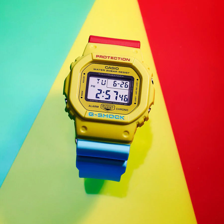 CASIO G-SHOCK DW-5600CMA-9DR ADVENTURE READY - BOLD YELLOW & MULTI