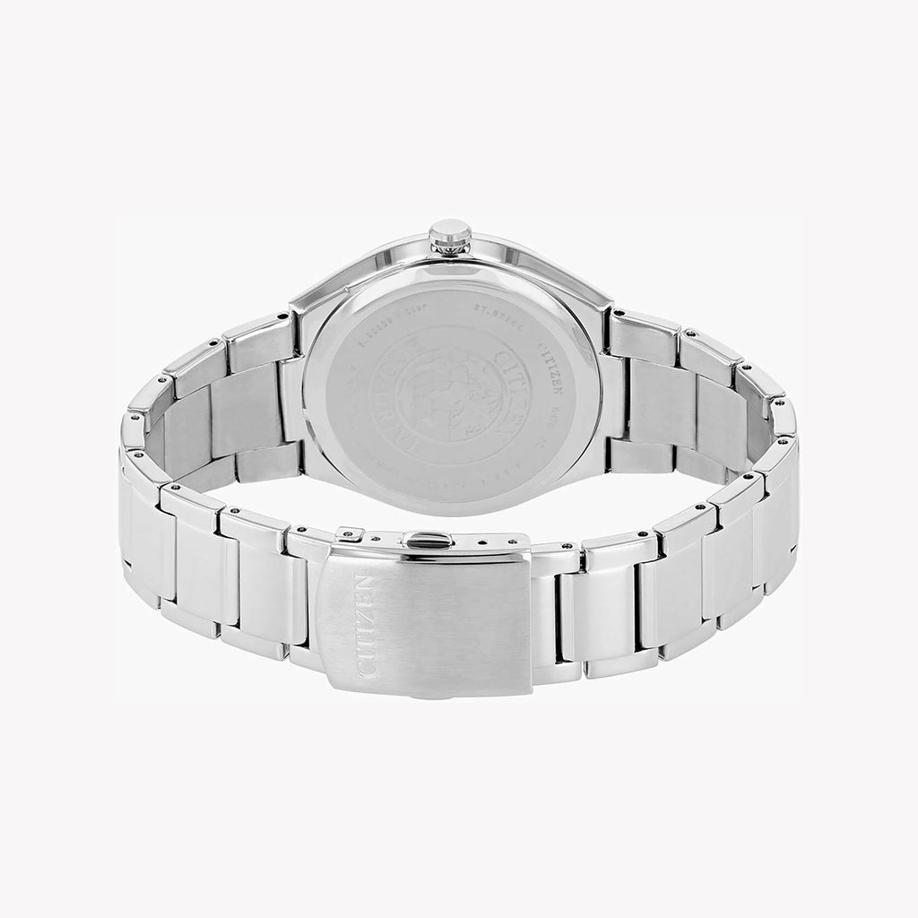 CITIZEN AW1370-51F INNOVATIVE PRECISION - Eco-Drive Men's Watch with Silver Stainless Steel & Black Dial-i-Watch-3