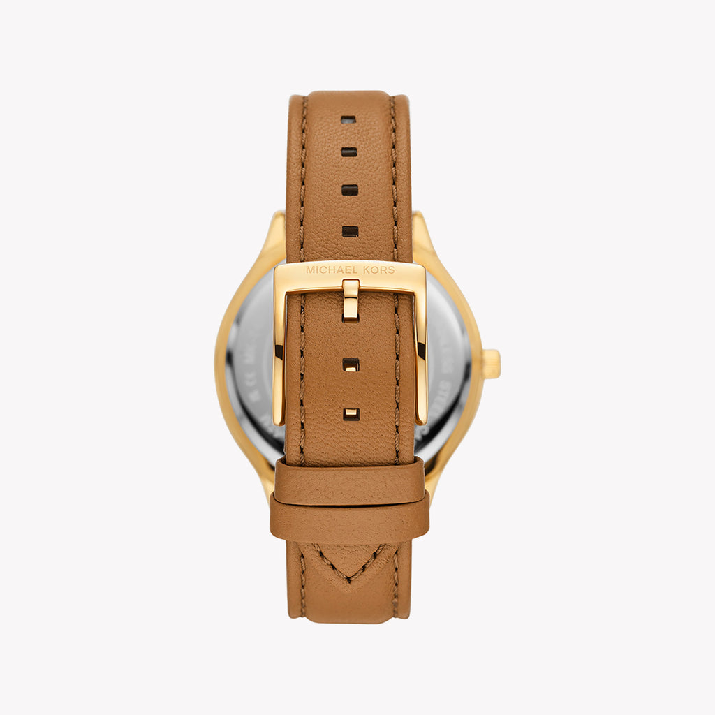 MICHAEL KORS MK7465 - BOLD SOPHISTICATION WOMEN'S WATCH WITH GOLD TONE AND BROWN LEATHER BAND-i-Watch-3