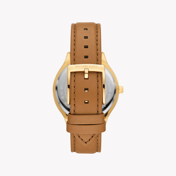 Michael Kors Men's Gold Stainless Steel, Brown Leather | Mk7465 by i-watch