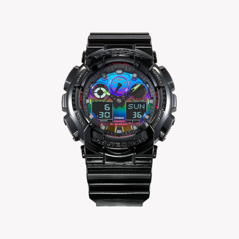 G-Shock Men's Black Resin Watch, Digital Dial | Ga-100rgb-1adr by i-watch