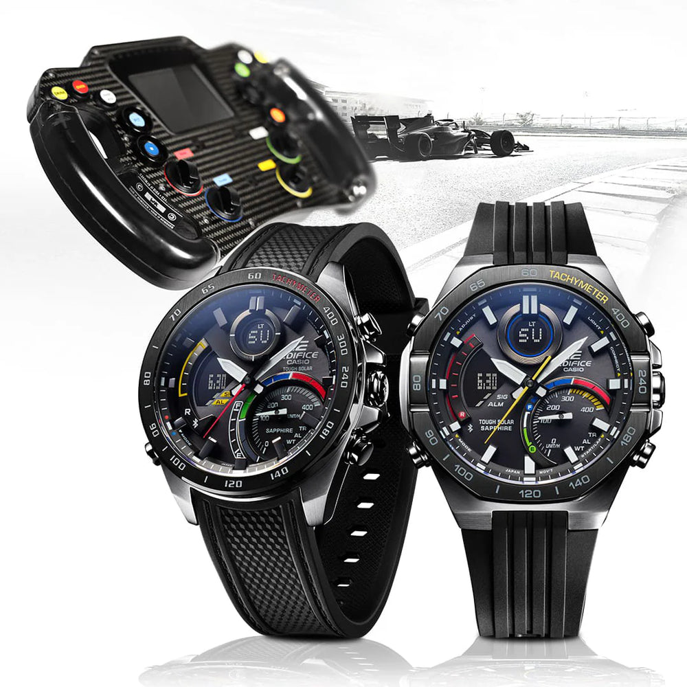 Ecb Men's Stainless Steel Watch, Black Resin Strap | Ecb-900mp-1aef by i-watch