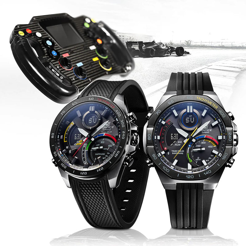 Ecb Men's Stainless Steel Watch, Black Resin Strap | Ecb-900mp-1aef by i-watch